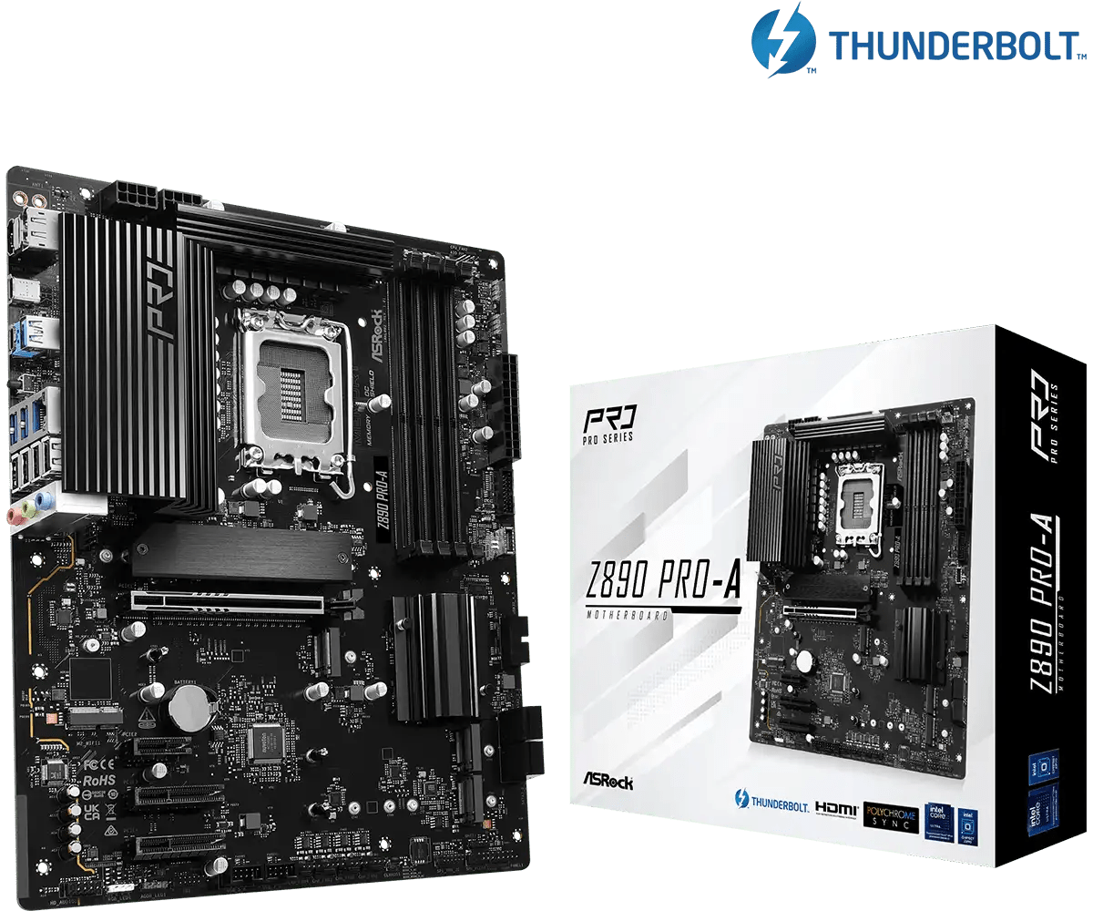 ASRock Z890 Pro - A LGA 1851 ATX Motherboard | 90 - MXBP50 - A0UAYZ - Vektra Computers LLC ASRock Z890 Pro - A LGA 1851 ATX Motherboard | 90 - MXBP50 - A0UAYZ - Vektra Computers LLC